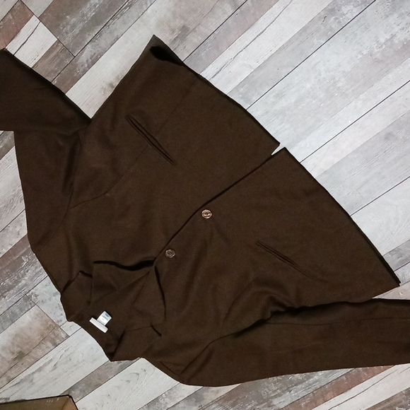 2 PC Brown BLAZER/SKIRT Suit - Picture 2 of 6